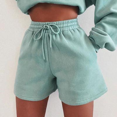 China 2021 Breathable New High Waist Sports Casual Shorts Drawstring Waist Loose Breathable Elastic Sweatpants For Women for sale