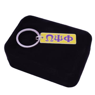 China New Environmental Friendly Arrive 1911 Psi Greek Psi Omega Phi Fraternity Society Key Ring Jewelry Enamel Key Chain for sale