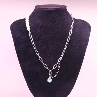 China Quality Stainless Steel Link Chain Bead Necklace Environmental Friendly Ball Chunky Bead Necklace For Women pendant for sale