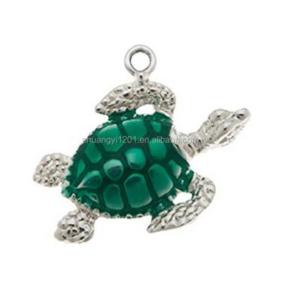 China New Environmentally Friendly Fashion Enamel Color Turtle Pendants Turtle Jewelry Accessories for sale