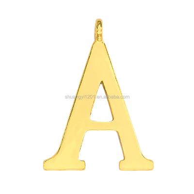 China Environmental Friendly Big Alphabet Letter A Pendants Heavy Original Letter Zipper Pendants for sale