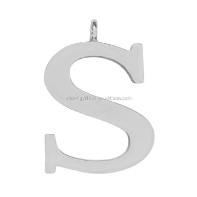 China New Design Large Alphabet Pendants Letters S Pendants Zipper Jewelry Fashion Environmentally Friendly for sale