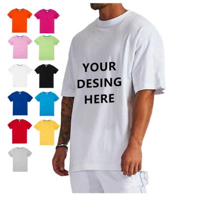 China Qianshi QUICK DRY 100% Cotton White Custom Printed T Shirts For Men Wholesale Printing Plain T Shirts for sale