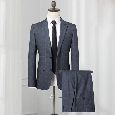 China Wholesale Custom Men's Two Piece Thin Coat Pant Suit Wedding Breathable Suits For Men's Host for sale