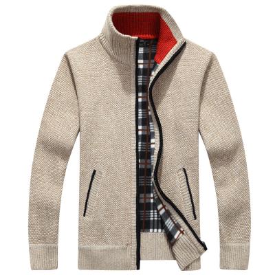 China Solid Male Autumn Fashion Fit Thick Slim Winter Men's Clothing Anti-wrinkle Cardigan Homme Sweaters Keep Warm Men's Solid Casual Sweaters for sale