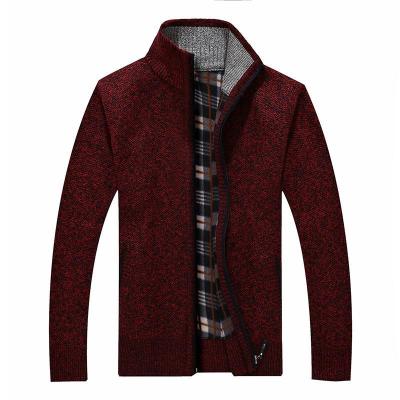 China Anti-wrinkle winter half sleeve knitwear men's cardigan long zipper knitted cardigan sweater for men for sale