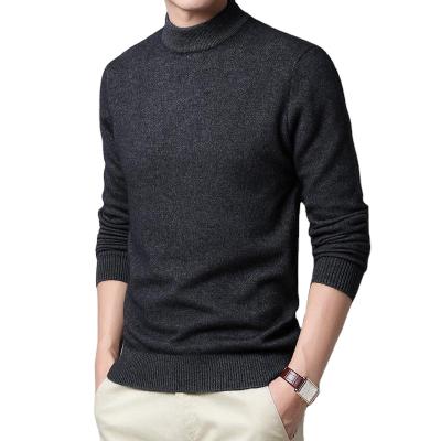 China Anti-wrinkle 2021 autumn/winter men's semi-turtleneck with basic sweater pure cotton factory direct sales for sale