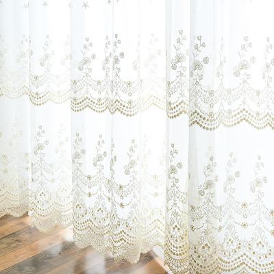 China Turkish Insulated Curtains Embroidery Window Curtain European Window Embroidered Luxury Drapes For Living Room Bedroom for sale