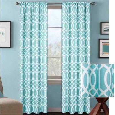 China Simple Design Romantic Polyester Insulated Geometric Print 100% Curtain for sale