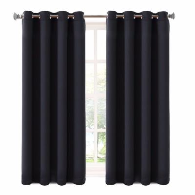 China Decorative Blackout Window House Sunproof Blackout Curtain Panel Set for sale