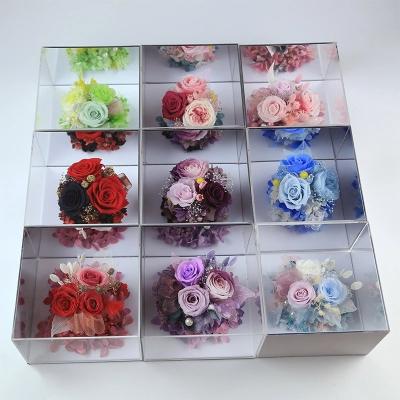 China Wholesale preserved flowers mirror gift box birthday gift for girl friend for sale