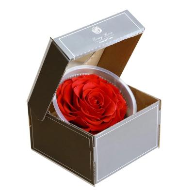 China 9-10cm Dried Preserved Flower Roses Forever Gift for Birthday Valentines Christmas Day 1pcs/box for sale