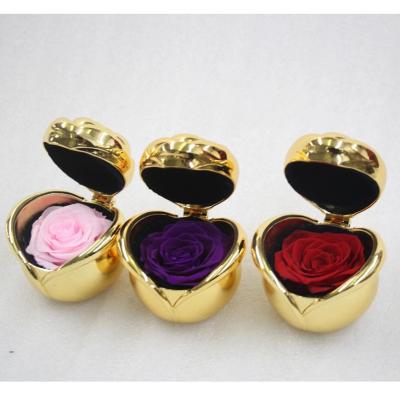 China Handmade Preserved Flower Rose Upscale Immortal Flowers Eernal Life Flowers In Jewel Box for sale