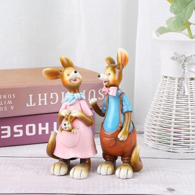 China Europe Australia's most popular resin craft creative decoration kangaroo bedroom home decoration for sale