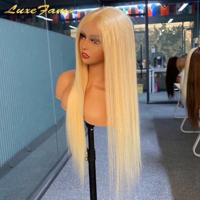 China Cheap Price Silky Straight Blonde Full Lace Wig, Hd Headband 613 Virgin Hair Wig, Hd Cuticle Aligned Full Lace Wig for sale