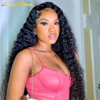 China Excellent Lace Front Human Hair Wig,Brazilian Water Wave Full Hd Lace Wig,Hd Lace Headband Swiss Quality Transparent Lace Wig for sale