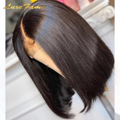 China Gorgeous Brazilian Silky Straight Wave 4x4 Short Hairstyle Natural Wig,100% Hair,Human Color Women Lace Wig Wholesale Bob Hair Wig Natural For for sale