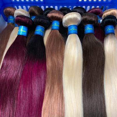 China Top Quality Color 4# Silky Straight Wave Human Hair Extension, Big Stock 12a Grade Virgin Hair, Double Drawn Mink Virgin Straight Hair Superb for sale