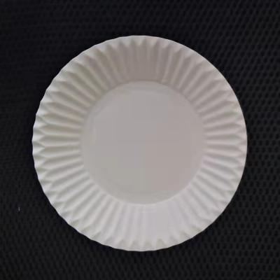 China 5 Inch Disposable White Color Food And Fruit Disposable Round Store for sale