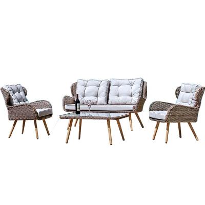 China Factory Price Modern Hot Selling Rattan Sofa Set Outdoor Garden Sofa for sale