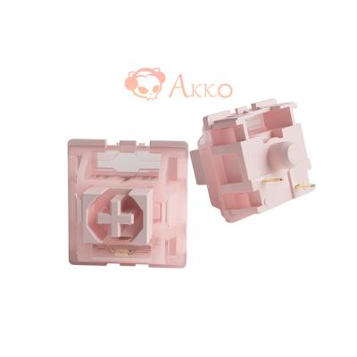 China POM/PC Linear Switch CS Sakura Pink Color 39gf Soft Girly Actuation Force AKKO Lightly Switches Keyboard for sale