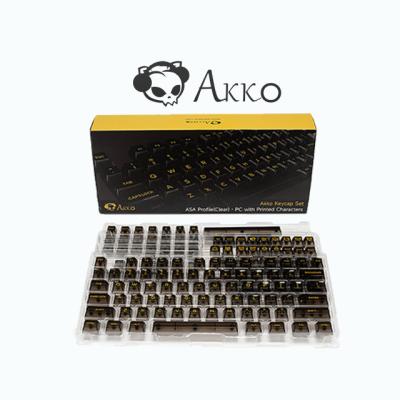 China Computer Keyboard Akko Clear Keycaps Set Cs Translucent Jelly Switches Mechanical Keyboard ASA Profile PBT Keycaps for sale