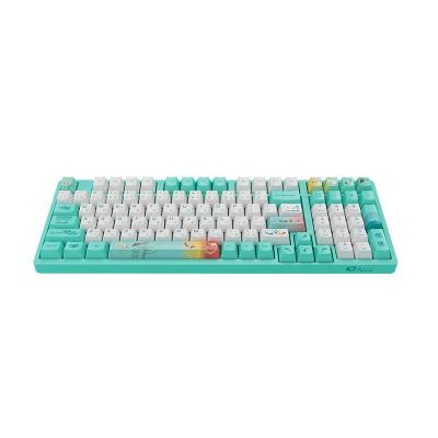 China Anti-ghosting keycaps are made of PBT material and portable smart gaming printed mechanical keyboard for sale