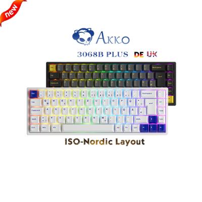 China European Layout Mechanische Tastatur 3068B German UK Nordic ABS Akko Plus Cherry Profile Wireless Mechanical Keyboard for sale