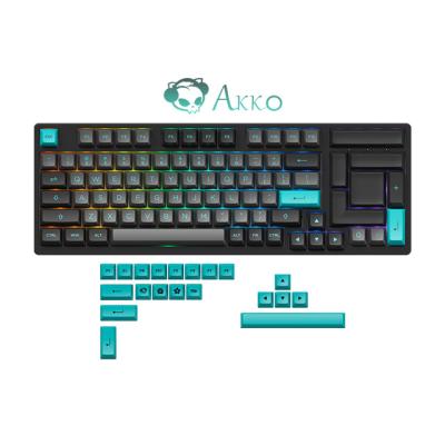 China ABS AKKO 3098N Cyan Full Color RGB Black Backlit 98 Keys Mechanical Gaming Custom Keyboard for sale