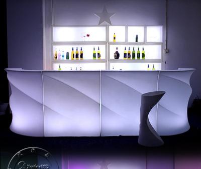 China Modern Indoor Wine Bar KTV Used Rechargeable Colorful LED Illuminated Modern Bar Counter With Factory Price for sale