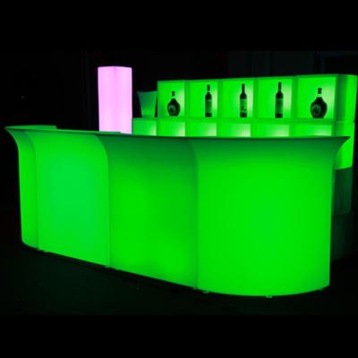 China Modern Waterproof Morden RGBW 16 Color Changing Portable LED Light Furniture Bar Counter For Bar KTV Party Wedding for sale