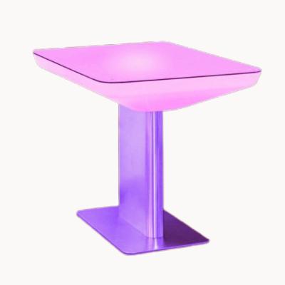 China Modern indoor wine bar KTV used rechargeable colorful LED illuminated modern led glowing cocktail table with factory price for sale