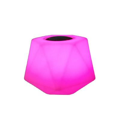 China Modern Remote Control Colorful Wireless Outdoor Loudspeaker Night Light Portable LED Lamp Furniture Stereo Speaker for sale