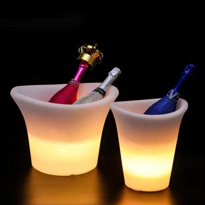 China Viable luminous colorful led cube ice bucket champagne bucket led beer box party ktv cocktail bucket bar for sale