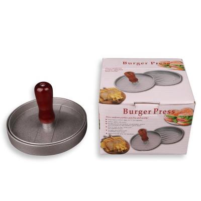 China Custom Round Burger Meat Burger Press Cast Iron Non-Stick Durable Non-Stick Coating Press for sale