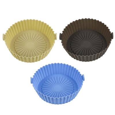 China Viable Non-Stick Cake Pan Food Grade Silicone Baking Air Fryer Silicone Pad Mold Heat Resistant Silicone Mold for sale