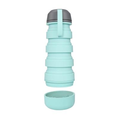 China Double Layers Viable Outdoor Camping 400ml 13oz Gymnasium BPA Silicone Sport Free Collapsible Water Bottle for sale