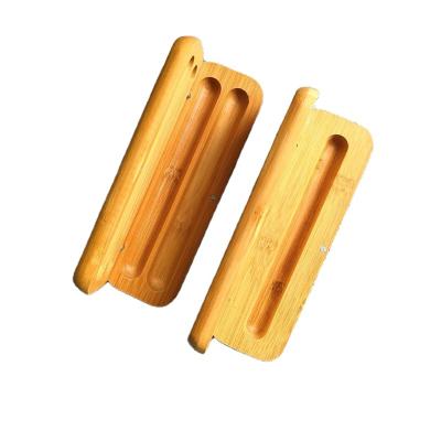 China Natural Bamboo Pen Sets With Bamboo Pen Storage Container Pencil Case For Office Accessories Gift for sale