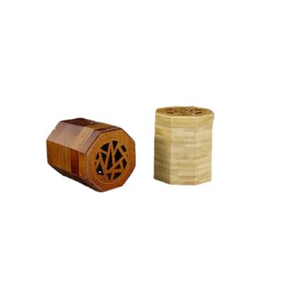 China Wholesale Bamboo Wood Arabic Oud Decoration Censer New Double Incense Holder For Home Decor And Yoga Spa for sale