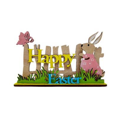 China China Creative Wooden Decoration Easter Rabbit Home Pastoral Decoration for sale