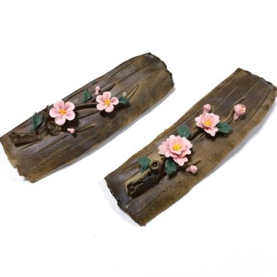 China Wholesale Handmade Ceramic Chinese Incense Flower Shape Small Incense Stick Holder Mini Incense Burner For Home Desktop Decor Meditation for sale