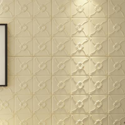 China New Design Sound Insulation and Heat Insulation Self Adhesive Sticker 3d Wall Tile 3d PE Foam Decorative Wall Panel for sale