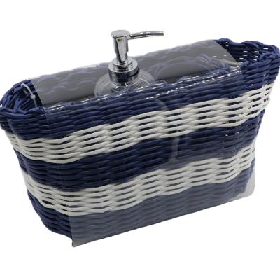 China Sustainable Bathroom Gift Set New Developed 5pcs Bathroom Set Storage Basket for sale