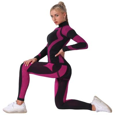 China Breathable hot sale explosion sports yoga apparel fitness wear leggings outfit multicolor active workout fashion training women yoga suit for sale