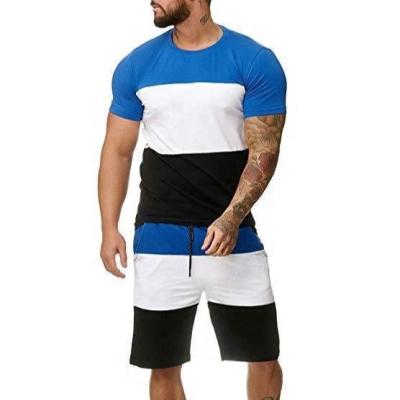 China 2020 New Arrival Breathable Summer Short Sleeve Men Loungewear Custom Fits For Men Gym Style Suit Sets Jogging Short Set Men for sale