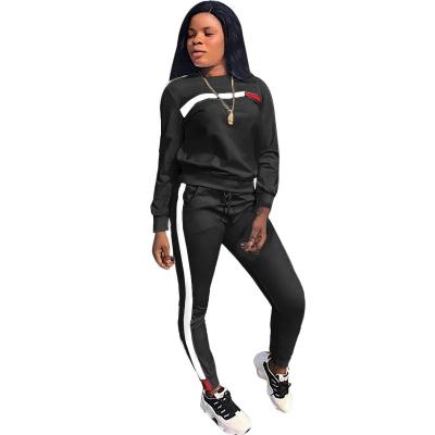 China Plus Size Streetwear Logo Polyester Breathable Tracksuits Wholesale Custom Loose Fleece Women Two Piece Ladies Sweatsuits for sale