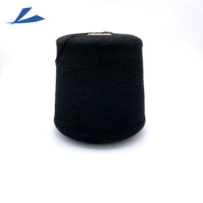 China Good quality 10S+ 40D polyester elastic black core spun spandex covered yarn for weaving denim for sale