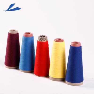 China 30s sustainable coat yarn dyed polyester 100% spun polyester yarn in Vietnam for sale