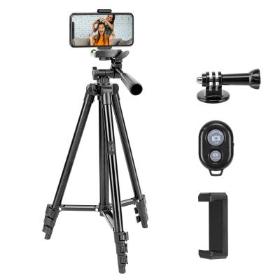 China PORTABLE Universal Aluminum Adjustable Camera Phone Tripod Stand 126cm Large With Remote Controller Camera Accessories for sale