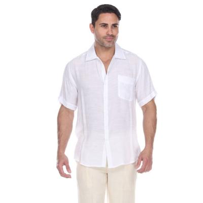 China Breathable Men Turn Down Collar Beachwear Button Down Shirt With Pocket Short Sleeve for sale